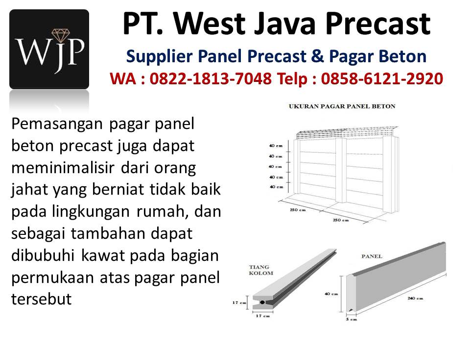 Pagar beton precast kota tengah hubungi wa : 082218137048, vendor tembok beton di Bandung Vendor-pagar-panel-beton-precast